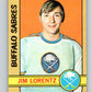 1972-73 O-Pee-Chee #116 Jim Lorentz  Buffalo Sabres  V3796