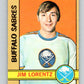 1972-73 O-Pee-Chee #116 Jim Lorentz  Buffalo Sabres  V3798