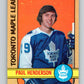 1972-73 O-Pee-Chee #126 Paul Henderson  Toronto Maple Leafs  V3838