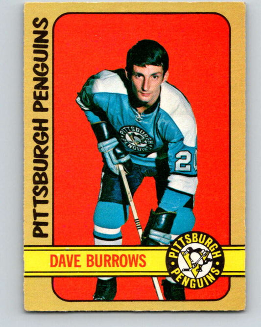 1972-73 O-Pee-Chee #133 Dave Burrows  RC Rookie Pittsburgh Penguins  V3865