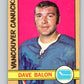 1972-73 O-Pee-Chee #162 Dave Balon UER  Vancouver Canucks  V3955