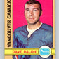1972-73 O-Pee-Chee #162 Dave Balon UER  Vancouver Canucks  V3956