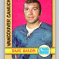 1972-73 O-Pee-Chee #162 Dave Balon UER  Vancouver Canucks  V3959