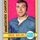 1972-73 O-Pee-Chee #162 Dave Balon UER  Vancouver Canucks  V3960