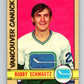 1972-73 O-Pee-Chee #181 Bobby Schmautz  RC Rookie Vancouver Canucks  V4037