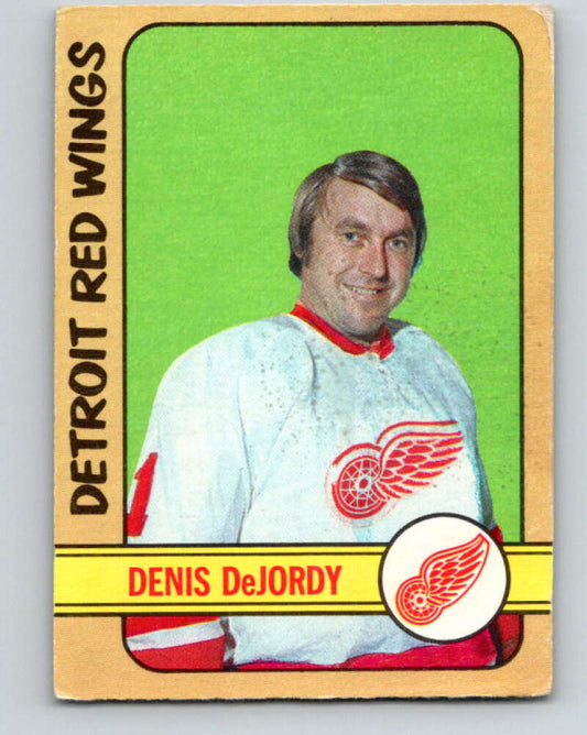 1972-73 O-Pee-Chee #184 Denis DeJordy UER  Detroit Red Wings  V4052