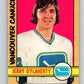 1972-73 O-Pee-Chee #278 Gerry O'Flaherty  RC Rookie Vancouver Canucks  V4189