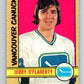 1972-73 O-Pee-Chee #278 Gerry O'Flaherty  RC Rookie Vancouver Canucks  V4191