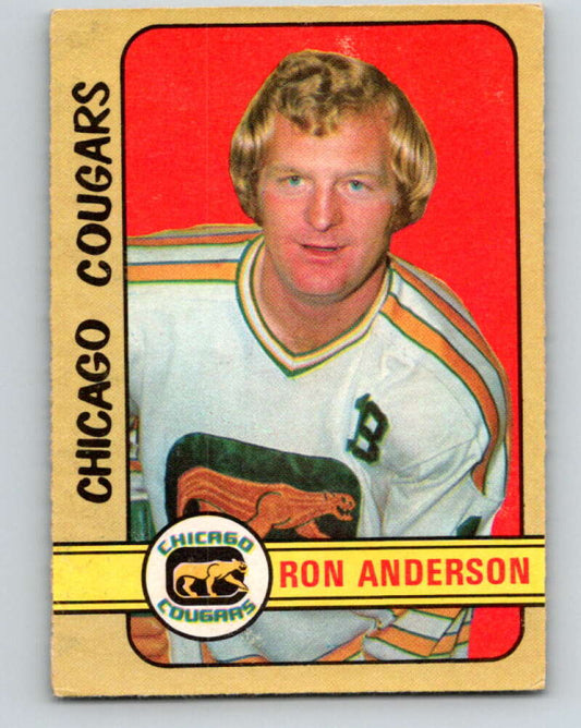 1972-73 O-Pee-Chee #298 Ron Anderson See Scans RC Rookie Chicago Cougars  V4199