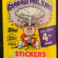 1986 Garbage Pail Kids Series 4 Sealed Wax Hobby Trading Pack PK-54