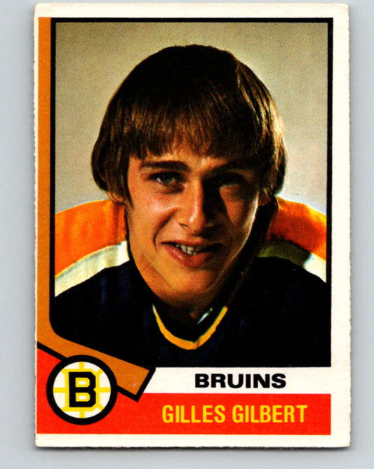 1974-75 O-Pee-Chee #10 Gilles Gilbert  Boston Bruins  V4236