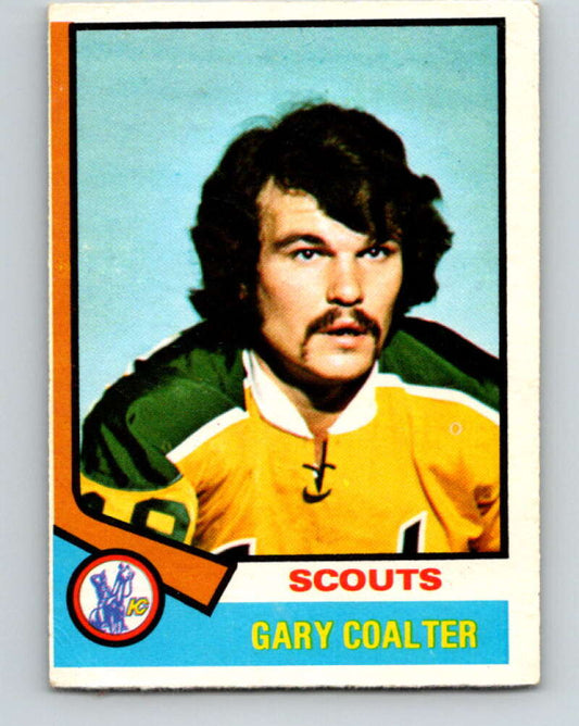 1974-75 O-Pee-Chee #17 Gary Coalter  RC Rookie Kansas City Scouts  V4253