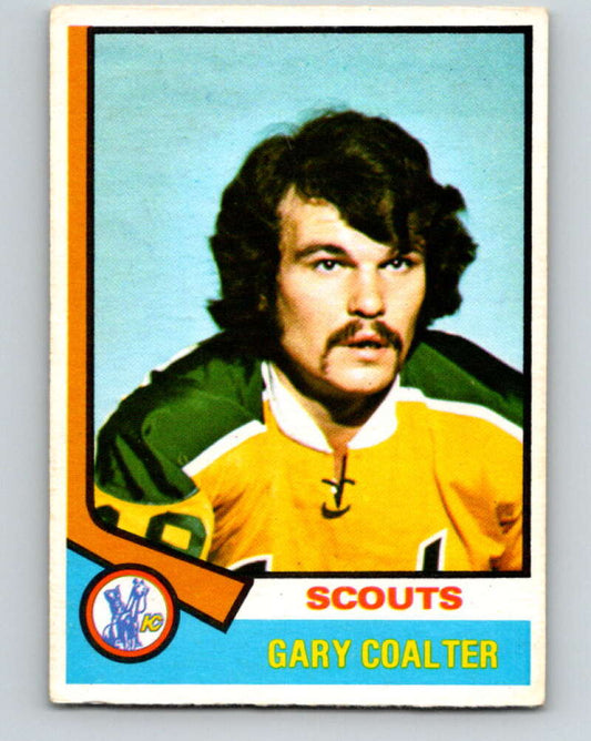 1974-75 O-Pee-Chee #17 Gary Coalter  RC Rookie Kansas City Scouts  V4254