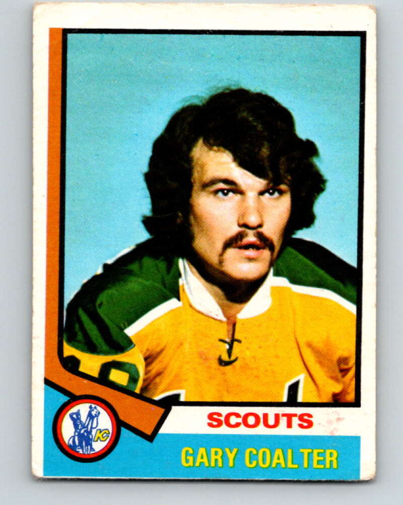 1974-75 O-Pee-Chee #17 Gary Coalter  RC Rookie Kansas City Scouts  V4255