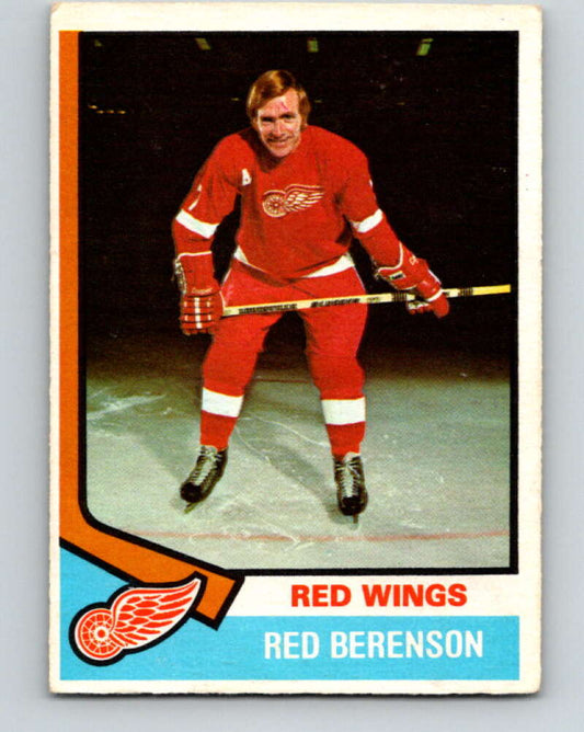 1974-75 O-Pee-Chee #19 Red Berenson  Detroit Red Wings  V4258