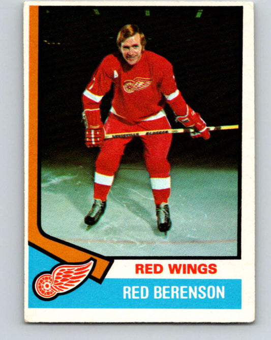 1974-75 O-Pee-Chee #19 Red Berenson  Detroit Red Wings  V4260