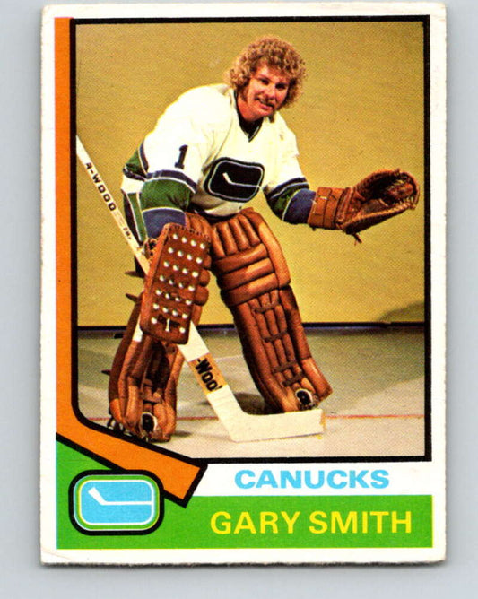 1974-75 O-Pee-Chee #22 Gary Smith  Vancouver Canucks  V4266