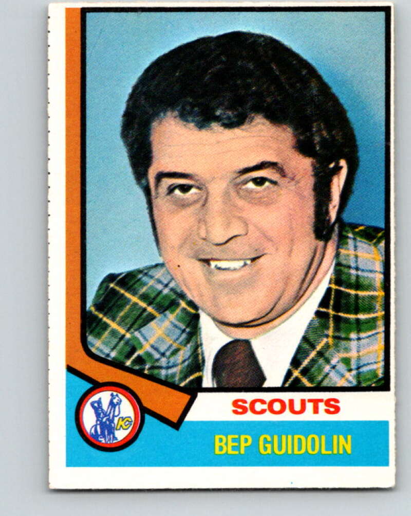 1974-75 O-Pee-Chee #34 Bep Guidolin CO  Kansas City Scouts  V4292