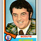 1974-75 O-Pee-Chee #34 Bep Guidolin CO  Kansas City Scouts  V4293