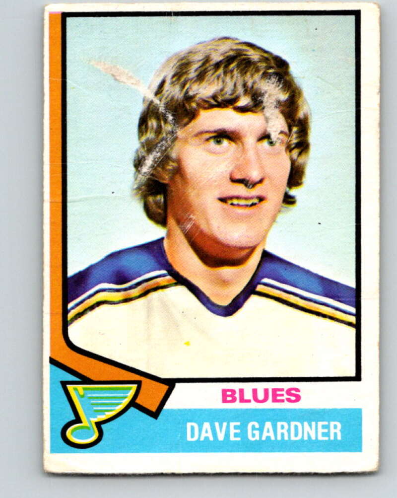 1974-75 O-Pee-Chee #47 Dave Gardner  RC Rookie St. Louis Blues  V4316