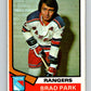 1974-75 O-Pee-Chee #50 Brad Park  New York Rangers  V4323