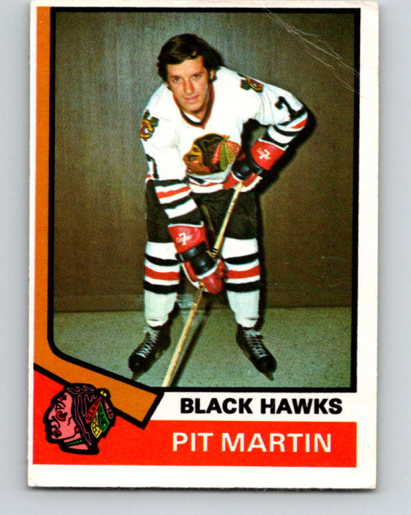 1974-75 O-Pee-Chee #58 Pit Martin  Chicago Blackhawks  V4340