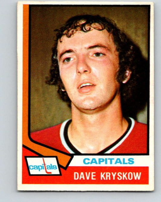 1974-75 O-Pee-Chee #62 Dave Kryskow  RC Rookie Washington Capitals  V4347
