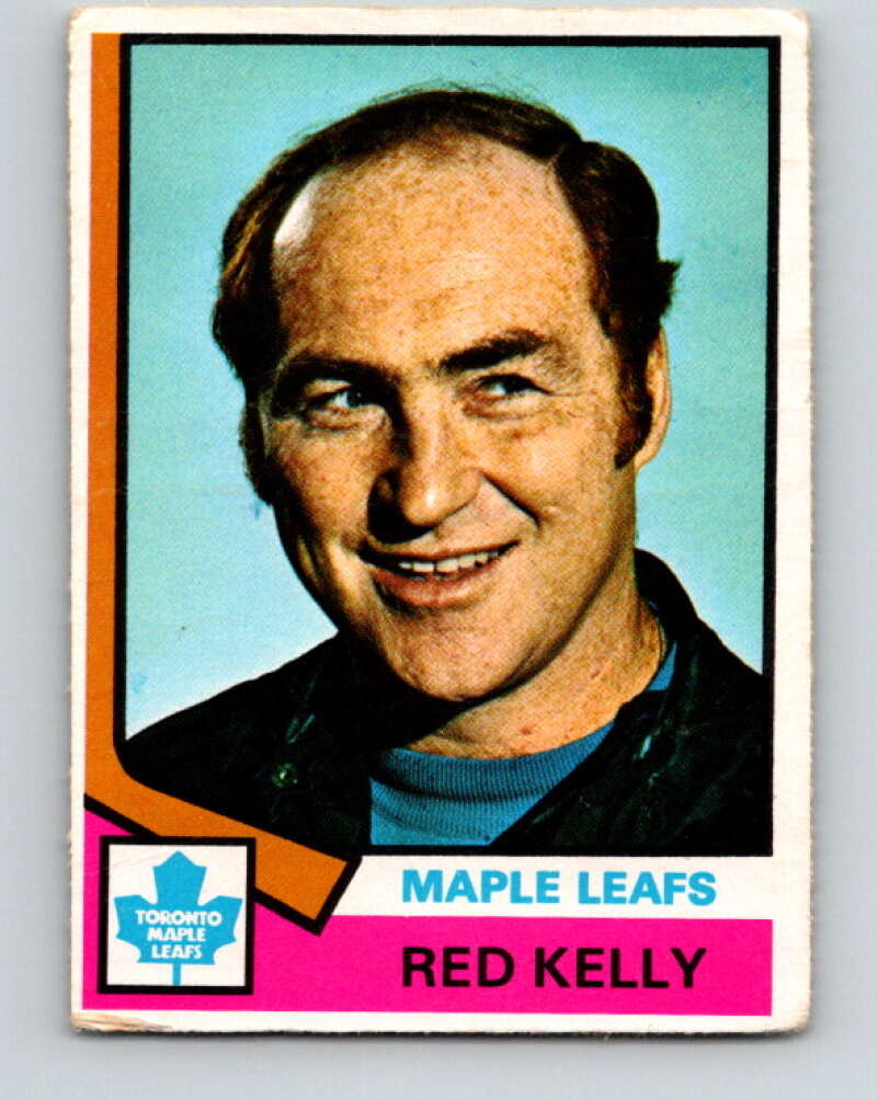 1974-75 O-Pee-Chee #76 Red Kelly CO  Toronto Maple Leafs  V4376