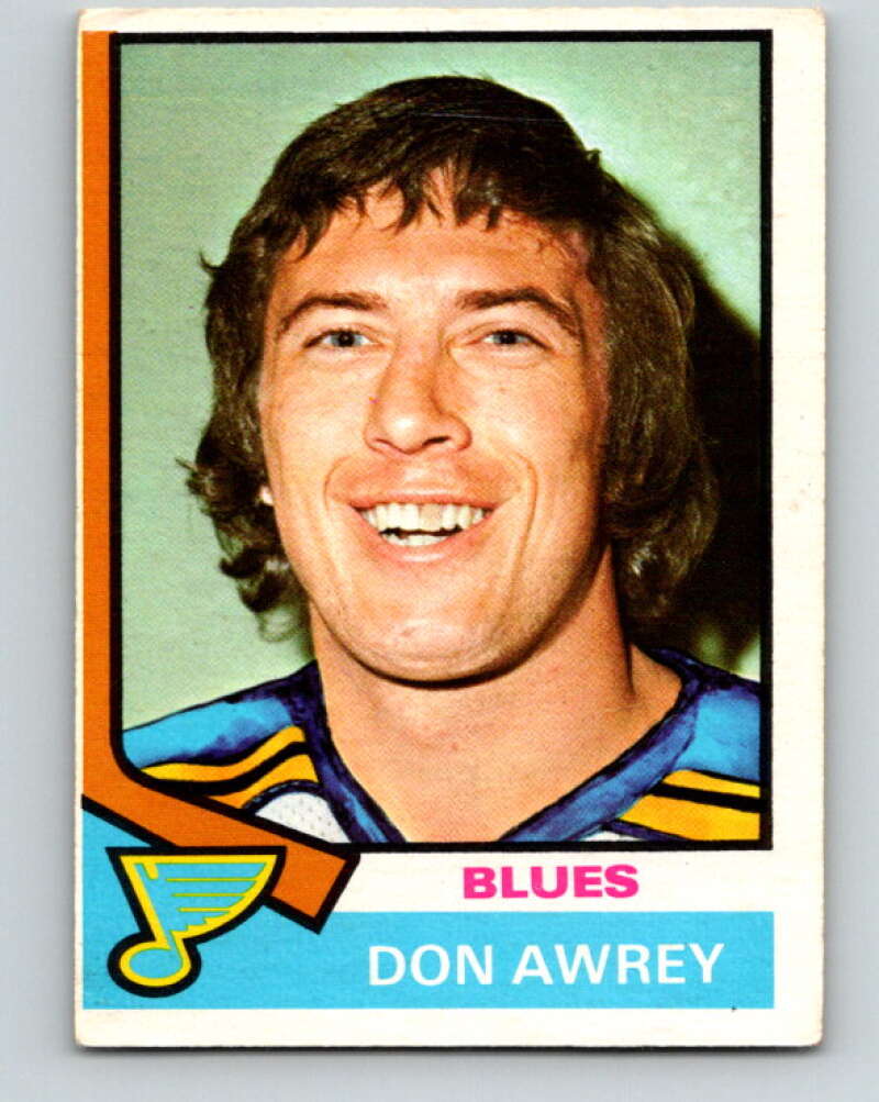 1974-75 O-Pee-Chee #80 Don Awrey  St. Louis Blues  V4384