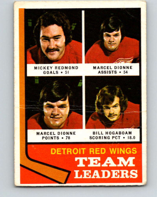 1974-75 O-Pee-Chee #84 Bill Hogaboam TL  Detroit Red Wings  V4395
