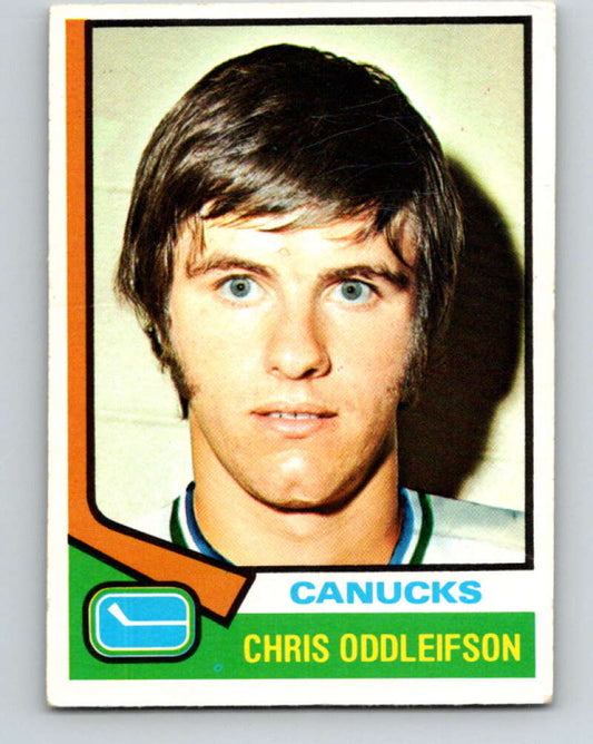 1974-75 O-Pee-Chee #108 Chris Oddleifson  RC Rookie Vancouver Canucks  V4460