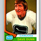 1974-75 O-Pee-Chee #152 Dave Dunn  RC Rookie Vancouver Canucks  V4569