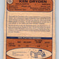 1974-75 O-Pee-Chee #155 Ken Dryden  Montreal Canadiens  V4582