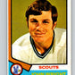 1974-75 O-Pee-Chee #156 John Wright  RC Rookie Kansas City Scouts  V4584