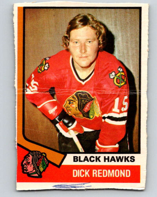 1974-75 O-Pee-Chee #186 Dick Redmond  Chicago Blackhawks  V4659