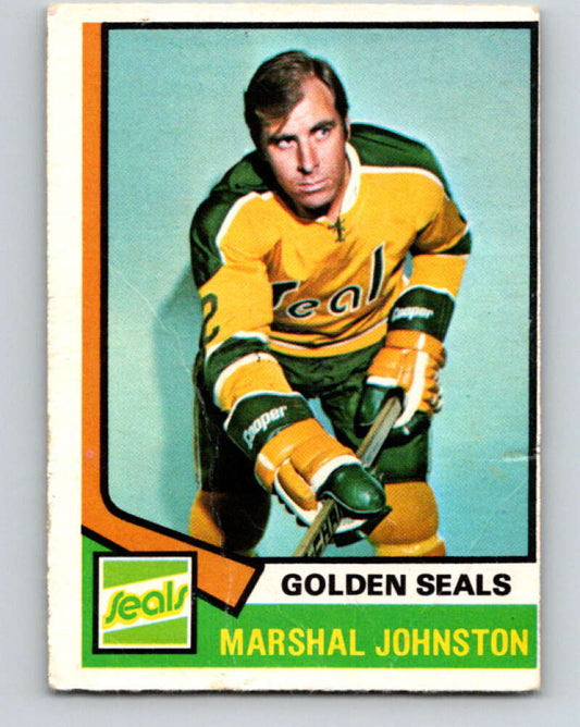 1974-75 O-Pee-Chee #189 Marshall Johnston  California Golden Seals  V4666