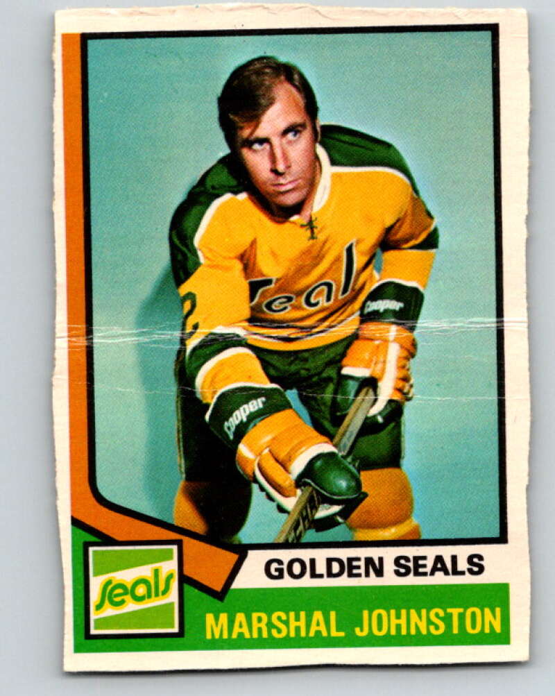 1974-75 O-Pee-Chee #189 Marshall Johnston  California Golden Seals  V4667