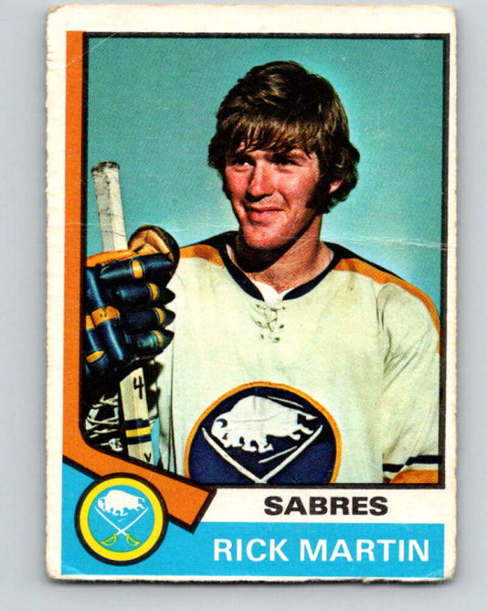 1974-75 O-Pee-Chee #190 Rick Martin  Buffalo Sabres  V4670