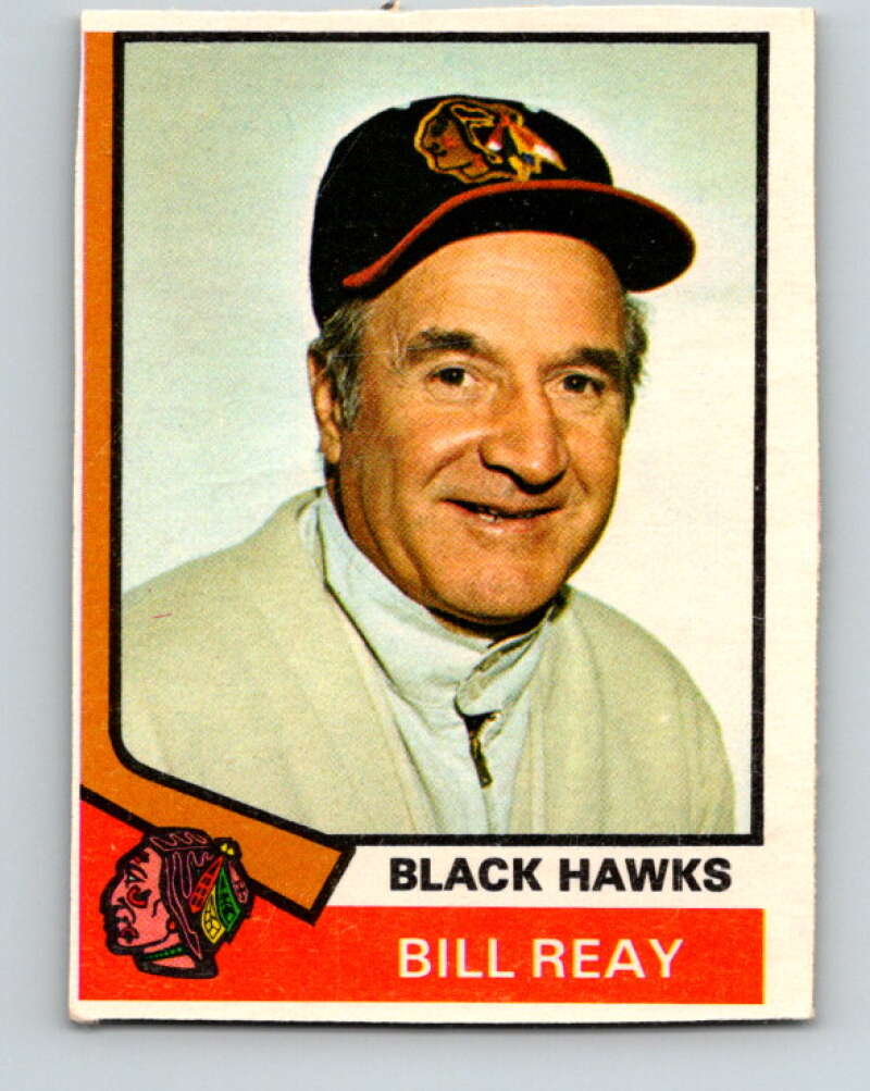 1974-75 O-Pee-Chee #204 Billy Reay CO  Chicago Blackhawks  V4711
