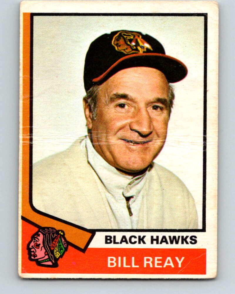 1974-75 O-Pee-Chee #204 Billy Reay CO  Chicago Blackhawks  V4712