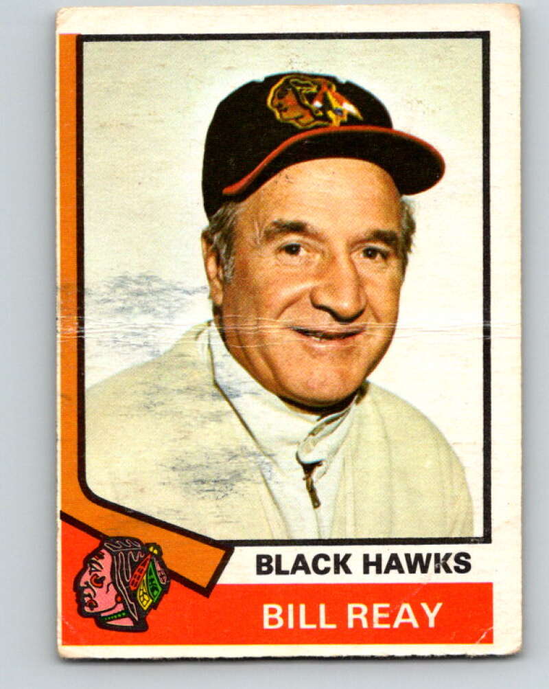 1974-75 O-Pee-Chee #204 Billy Reay CO  Chicago Blackhawks  V4714