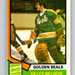1974-75 O-Pee-Chee #205 Gilles Meloche  California Golden Seals  V4719
