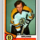 1974-75 O-Pee-Chee #206 Wayne Cashman  Boston Bruins  V4720