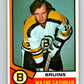 1974-75 O-Pee-Chee #206 Wayne Cashman  Boston Bruins  V4721