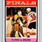 1974-75 O-Pee-Chee #215 1974 Finals Flyers over Bruins  Philadelphia Flyers  V4749