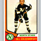 1974-75 O-Pee-Chee #220 Bill Goldsworthy  Minnesota North Stars  V4763