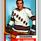 1974-75 O-Pee-Chee #231 Bill Fairbairn  New York Rangers  V4796