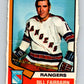 1974-75 O-Pee-Chee #231 Bill Fairbairn  New York Rangers  V4798