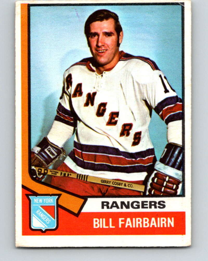 1974-75 O-Pee-Chee #231 Bill Fairbairn  New York Rangers  V4800