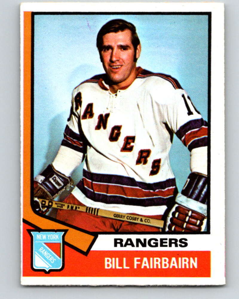 1974-75 O-Pee-Chee #231 Bill Fairbairn  New York Rangers  V4801